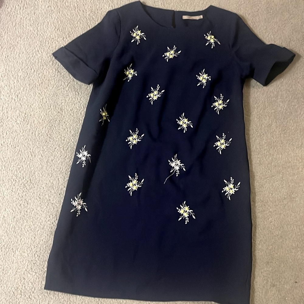 Fully Lined Navy Blue Dress